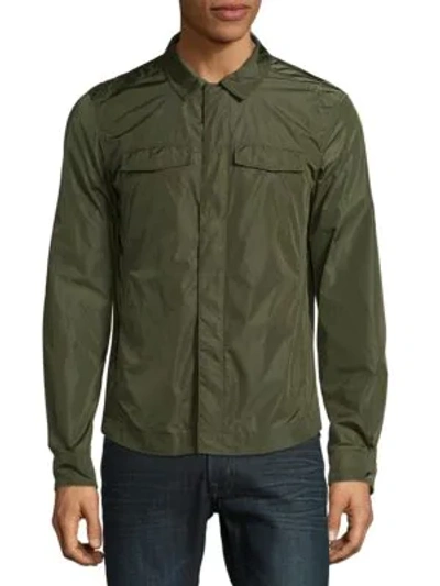Shop Orlebar Brown Classic Collared Jacket In Army