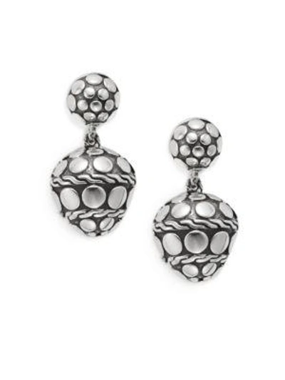 Shop John Hardy Women's Dot Sterling Silver Small Oval Drop Earrings
