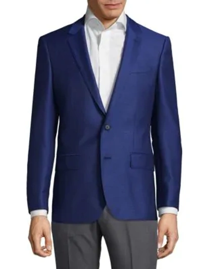 Shop Hugo Boss Hutch Wool Jacket In Blue