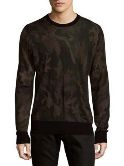 Shop Rag & Bone Camouflage Wool Sweater In Army