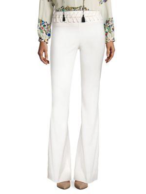 Derek Lam Lace-up Flared Pants In Soft White | ModeSens