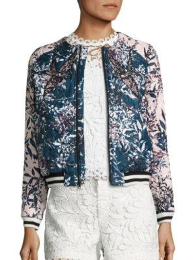 Shop Parker Maverick Embroidered Floral Jacket In Multi