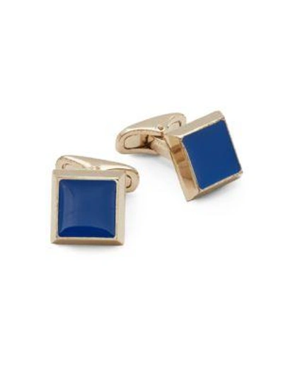 Shop Valentino Swivel Cap Cufflinks In Blue