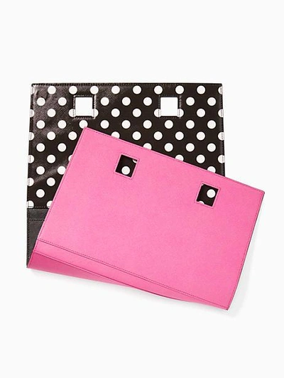 Shop Kate Spade Make It Mine Dot Wrap In Black/cream/vivid Snapdragon