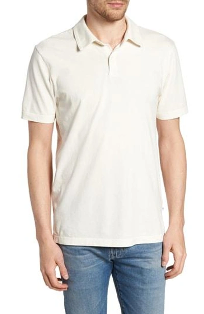 Shop James Perse Slim Fit Sueded Jersey Polo In Cotton Pig