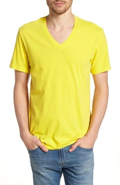 Shop James Perse Short Sleeve V-neck T-shirt In Sunshine P