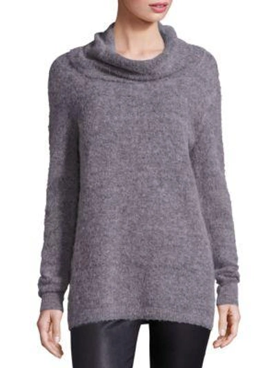 Shop Joie Rumor Cowlneck Baby Alpaca Wool Sweater In Heather Grey