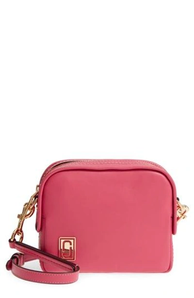 Shop Marc Jacobs The Mini Squeeze Leather Crossbody Bag - Purple In Watermelon