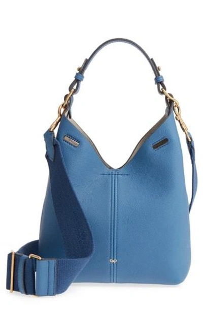 Shop Anya Hindmarch Build A Bag Mini Leather Base Bag - Blue In Periwinkle