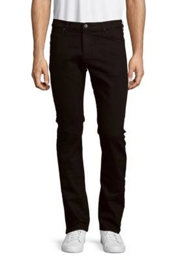 Shop Versace Pantalone Slim-fit Jeans In Black
