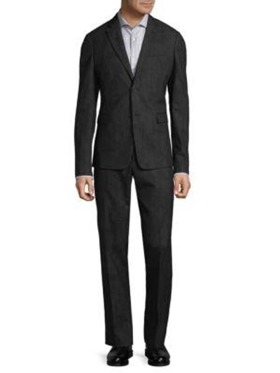 Shop Roberto Cavalli Classic Wool Suit In Dark Grey