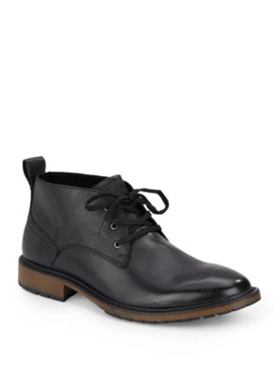 Shop Marc New York Essex Leather Chukka Boots In Black