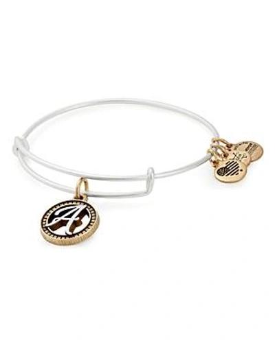 Shop Alex And Ani Initial Two-tone Expandable Bracelet In Silver/z