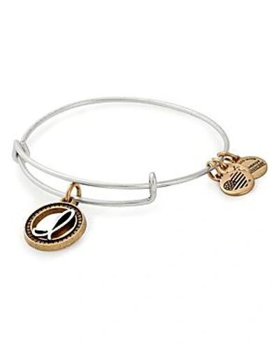 Shop Alex And Ani Initial Two-tone Expandable Bracelet In Silver/i