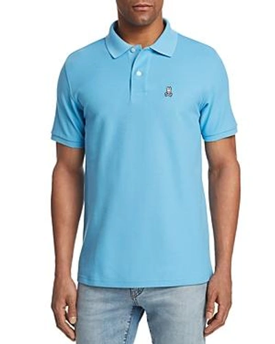 Shop Psycho Bunny Short Sleeve Regular Fit Polo Shirt In Ethereal Blue