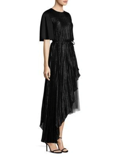 Shop Christopher Kane Asymmetric Tulle Dress In Black