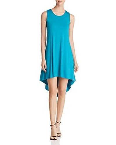 Shop Robert Michaels Sleeveless High/low Dress In Turquoise