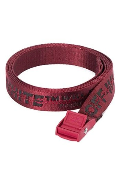 Shop Off-white Classic Industrial Belt In Bordeaux Black