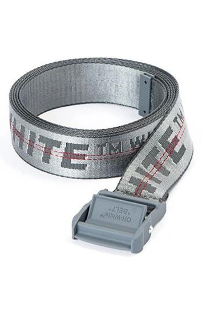 Shop Off-white Classic Industrial Belt In Medium Grey