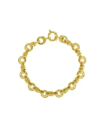 Shop Saks Fifth Avenue Round 14k Yellow Gold Link Bracelet