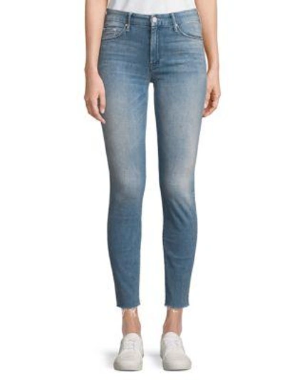 Shop Mother Frayed Ankle-length Jeans In When Sprakle