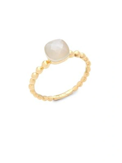 Shop Michael Aram Mother-of-pearl And 18k Yellow Gold Bauble Ring