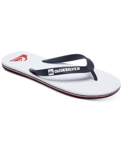 Shop Quiksilver Men's Molokai Logo Sandals In Blue/red/white