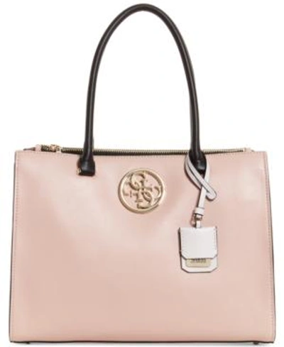 Guess Ryann Lux Society Shoulder Bag In Nude Multi/gold | ModeSens