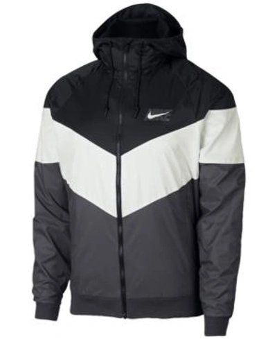 Shop Nike Men's Sportswear Windrunner Jacket In Black/grey