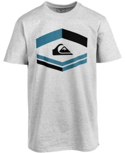 Shop Quiksilver Men's Major Tone Logo-print T-shirt In Athletic Heather