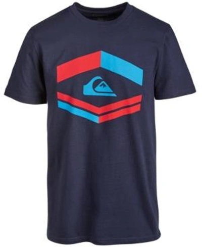 Shop Quiksilver Men's Major Tone Logo-print T-shirt In Navy Blazer