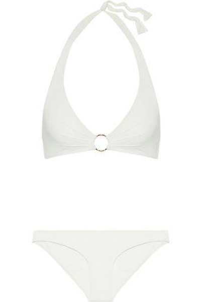 Shop Melissa Odabash Vienna Halterneck Bikini In White