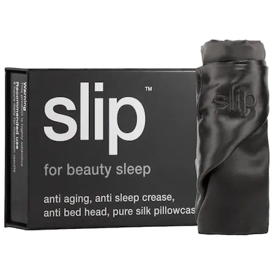 Shop Slip Silk Pillowcase - Standard/queen Charcoal
