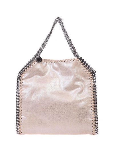 Shop Stella Mccartney Falabella Triple Chain Faux Leather Bag In Pink
