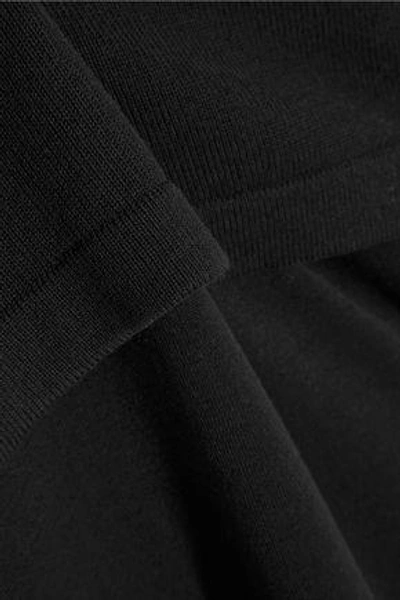 Shop Dkny Woman Layered Cotton-blend Tunic Black