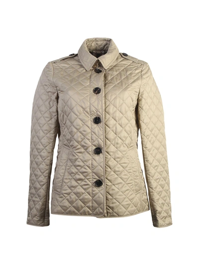 Shop Burberry Beige Ashurst Quilted Jacket