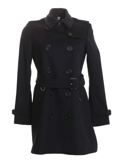 Shop Burberry Black Kensington Coat