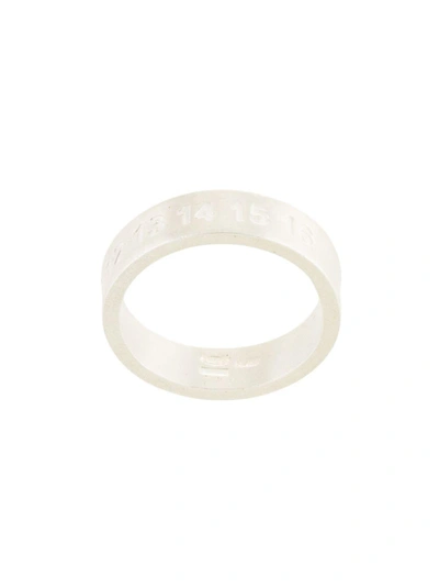 Shop Maison Margiela Logo Embossed Ring