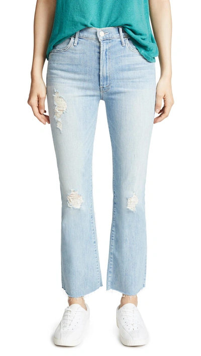 Shop Mother The Hustler Ankle Fray Jeans In Written In The Sand
