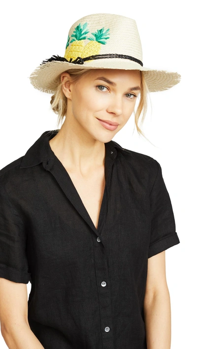 Shop Kate Spade Pineapple Trilby Hat In Natural
