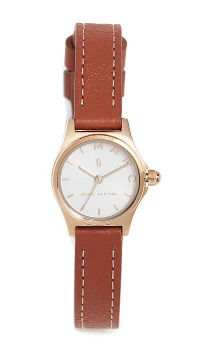 Shop Marc Jacobs Henry Watch, 20mm In Tan/gold
