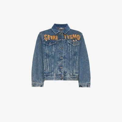 Shop Gucci Spiritismo Denim Jacket In Blue