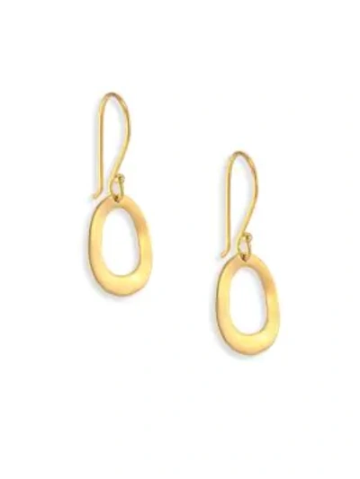 Shop Ippolita Women's Glamazon Sculptural Metal 18k Yellow Gold Mini Open Oval Drop Earrings