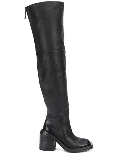 Shop Marsèll Knee High Boots - Black