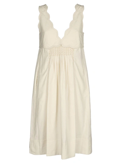 Shop Isabel Marant Wilby Dress In Ecru White