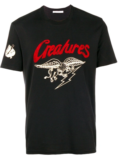 Shop Givenchy Creatures T-shirt In Black