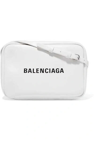 Shop Balenciaga Printed Textured-leather Camera Bag
