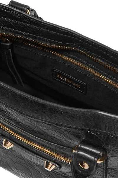 Shop Balenciaga Classic City Textured-leather Tote In Black