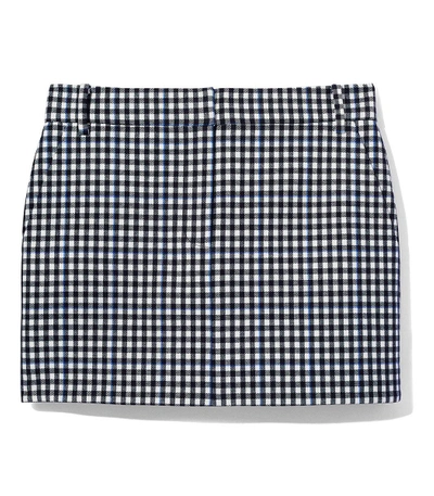 Shop Tibi Gingham Mini Trouser Skirt In Gingham Multi