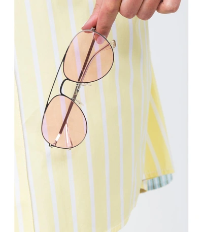 Shop Mykita Pink Aviator Sunglasses
